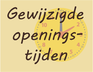 Nieuwe openingstijden april 2023